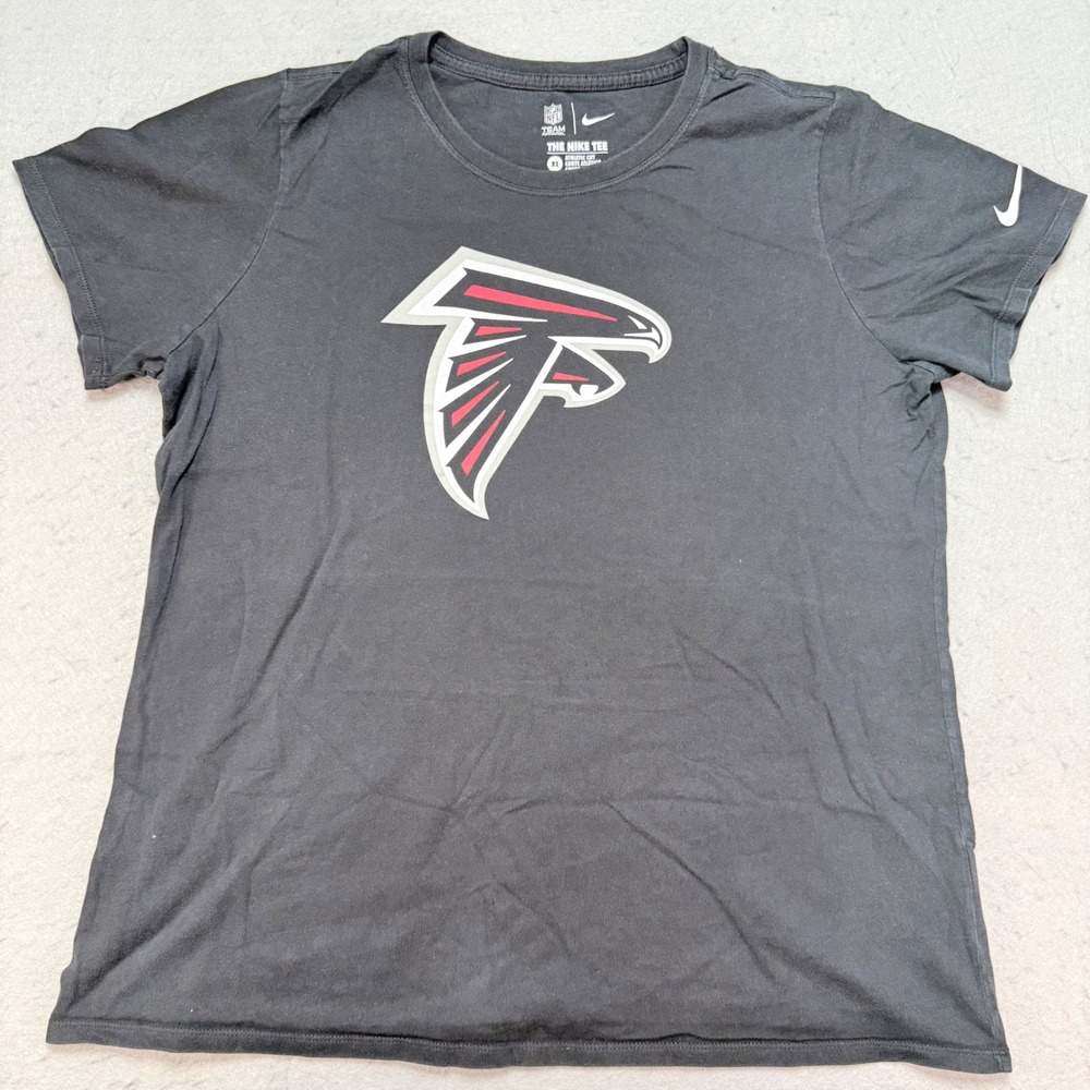 Nike NFL Atlanta Falcons Men's XL Black T-Shirt Football Athletic‎ Cut Tee